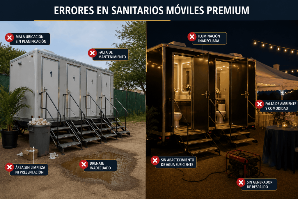 7 errores al rentar baños móviles de lujo para tu evento