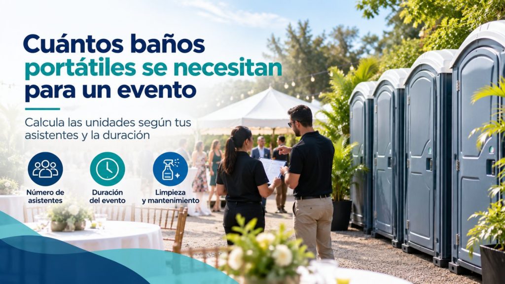 Cuántos baños portátiles se necesitan para un evento: guía de cálculo
