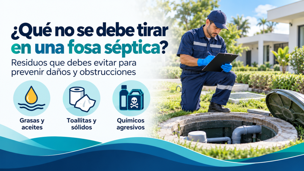 Qué no se debe tirar en una fosa séptica: guía para evitar daños y obstrucciones